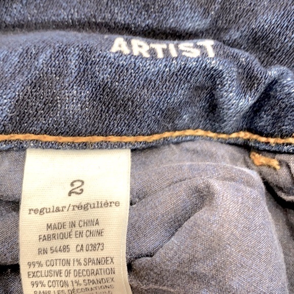 AMERICAN EAGLE DISTRESSED FLARE ARTIST JEANS - Picture 5 of 6